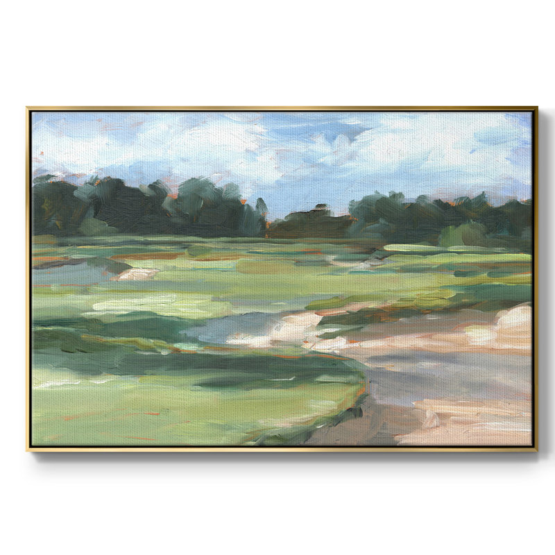 Golf Course Study II, reproduction d'art sur toile, Doré, H 17 po x l 25 po