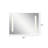 36"W x 26"H 4-Light Integrated LED Backlit Mirror with Bluetooth Soundbar