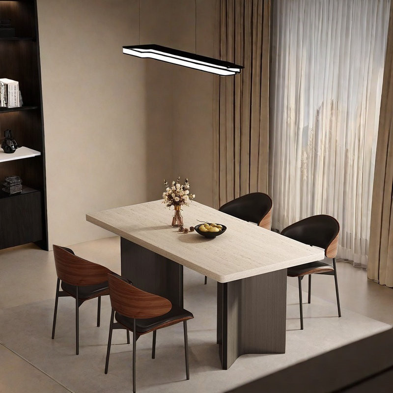 Ensembles de table de salle à manger durables Rock Plate., H 29,53 po x L 70,87 po x l 35,43 po