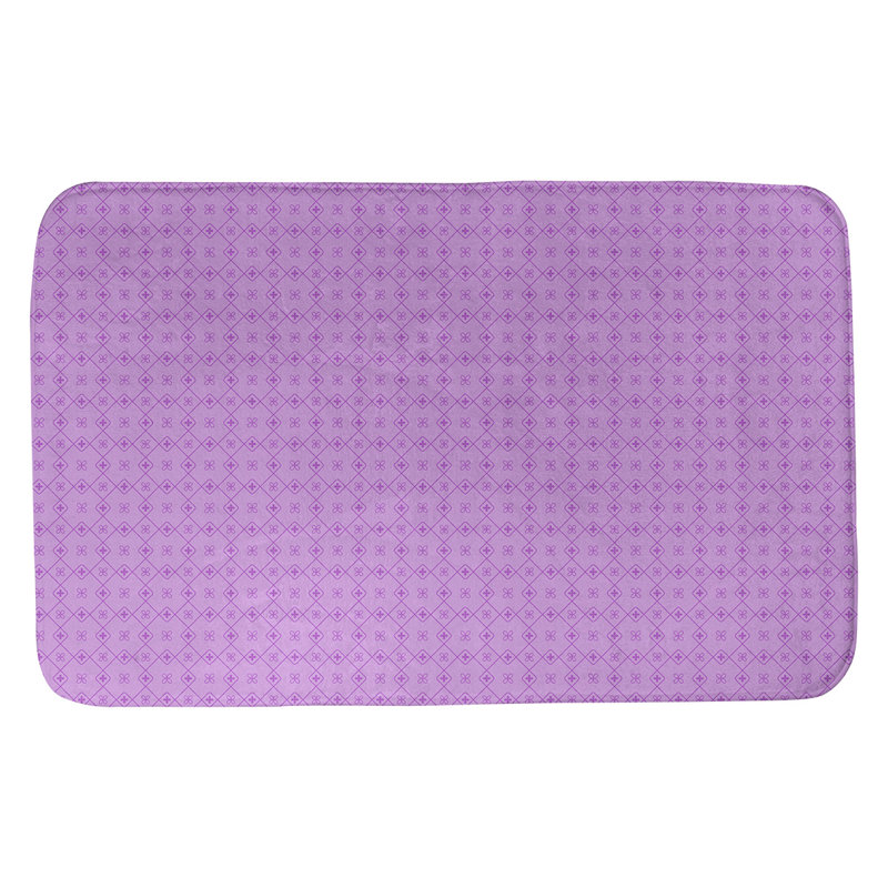 Bueschel Memory Foam Non-Slip Bath Rug, 17" W x 24" L, Violet