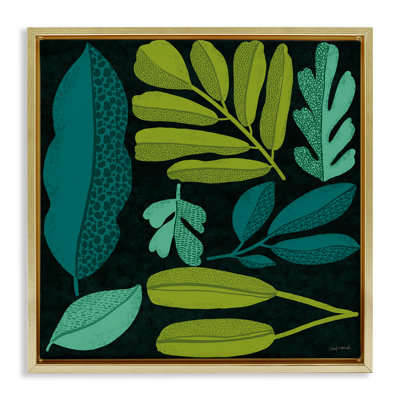  "Plant Toss Collage", art mural encadré sur toile flottante par Cheryl Warrick