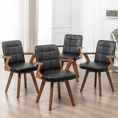 Koester Modern 360° Swivel Upholstered Dining Chairs（Set Of 4)