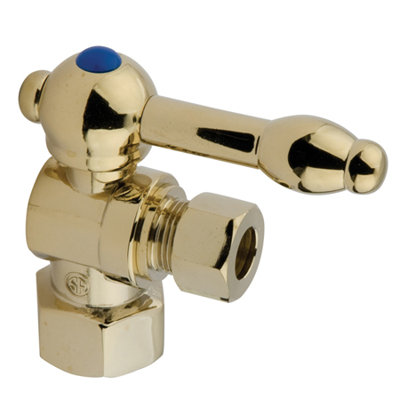 Kingston Brass Vintage 1/2-Inch FIP x 3/8-Inch OD Comp Quarter-Turn Angle Stop Valve