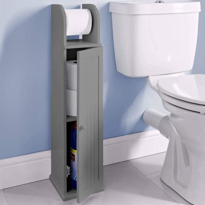 Free Standing Toilet Paper Holder, Gray