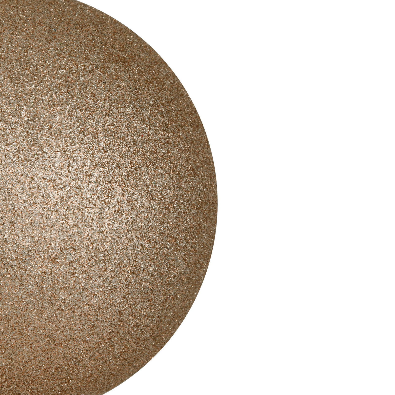 Holiday Décor Ball Ornament, 2.75" H x 2.75" W x 2.75" D, Oat Glitter