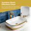 Lavabo de salle de bain vasque moderne en céramique 24 po x 17 po, sur comptoir
