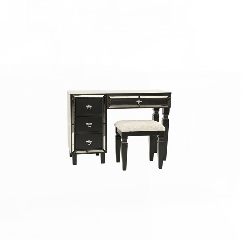 Ensemble de coiffeuse traditionnelle, Noir