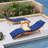 Rashara 74.8" Long Reclining Chaise Lounge Set with Cushions and Table-66112095