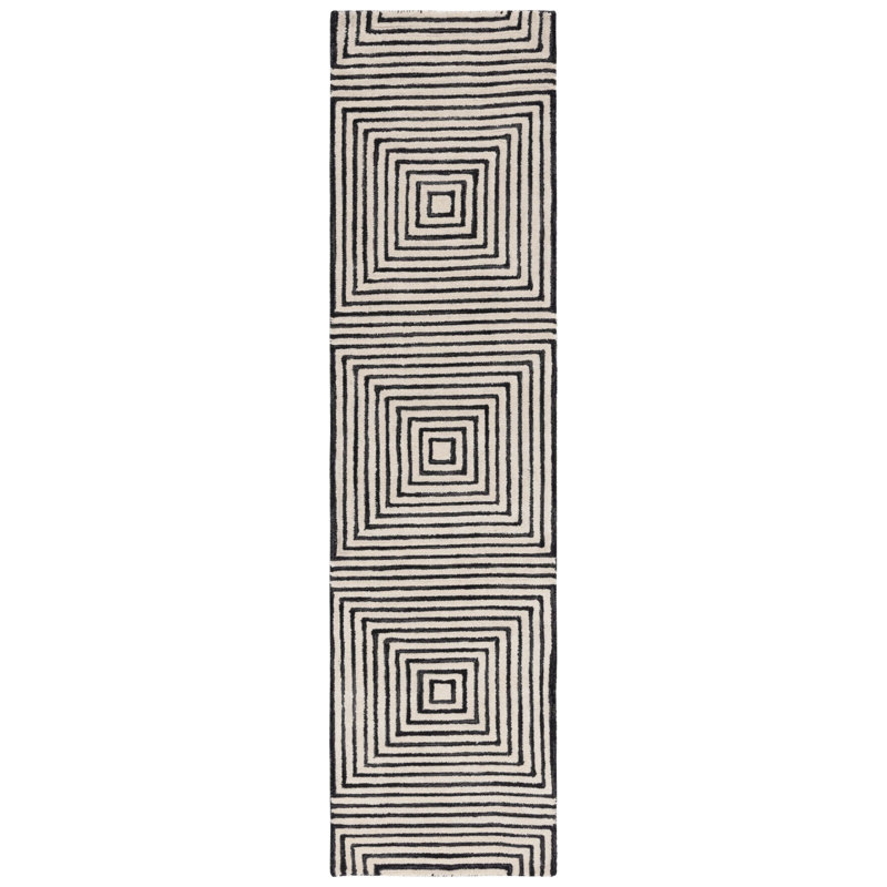 Swansea Wool Geometric Indoor Rug, Runner 2'3" x 13'