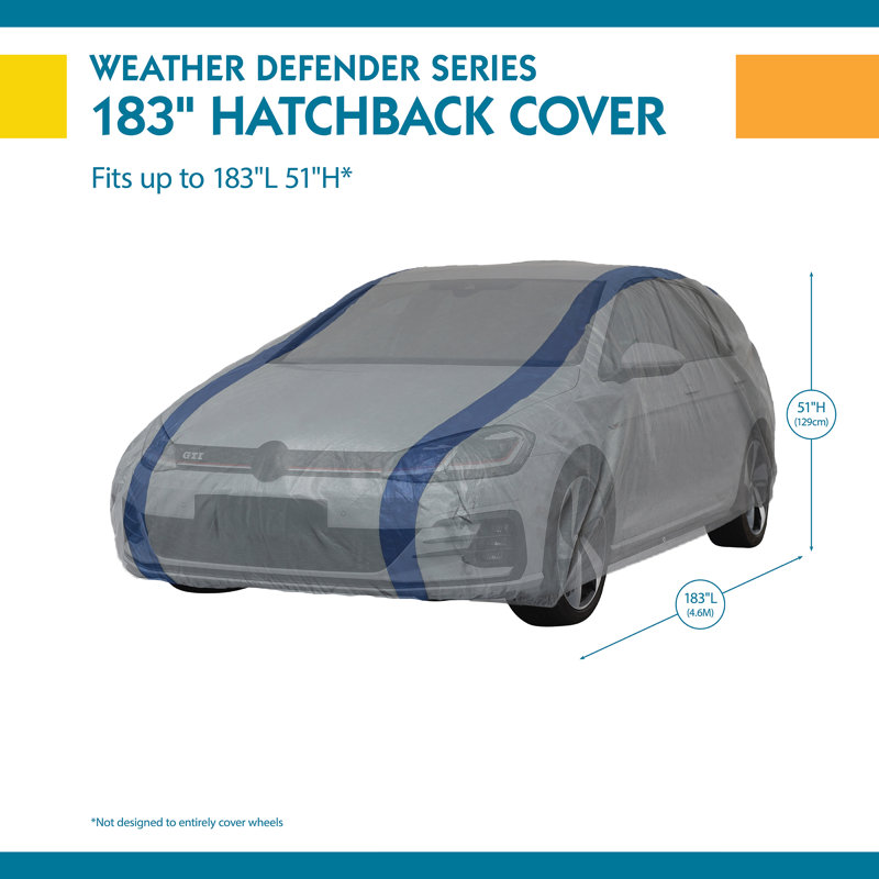 Weather Defender Buckle Mildew Resistant Automobile Cover By Duck Covers, 51" H x 59" W x 183" D