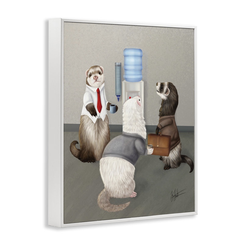 Refroidisseur d'eau pour bureau, estampe numérique par Mehu Art, Giclée encadrée blanc bord de mer, H 20 po x l 16 po