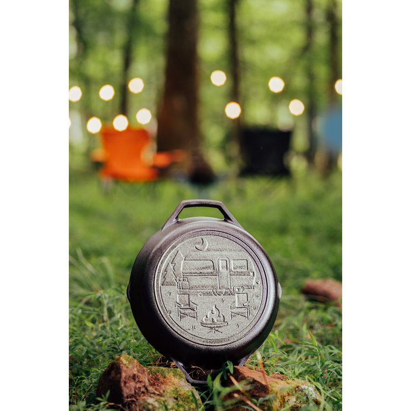 Lodge Wanderlust 10.25" Seasoned Cast Iron Dual Handle Camper Pan