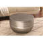 Table basse tambour moderne en aluminium martelé texturé en métal, fer estampé à la main-372885993
