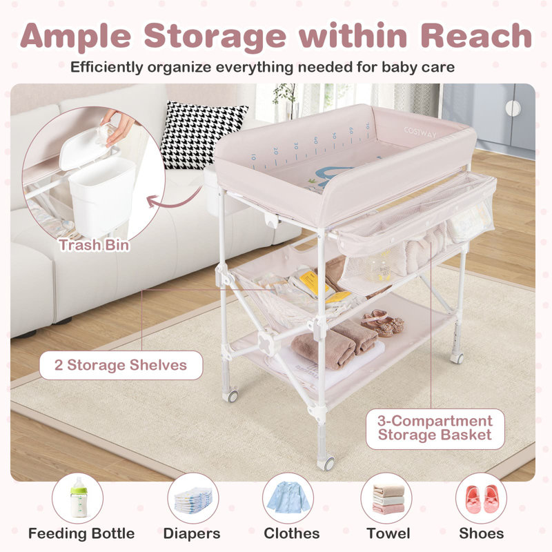Portable Changing Table, Pink