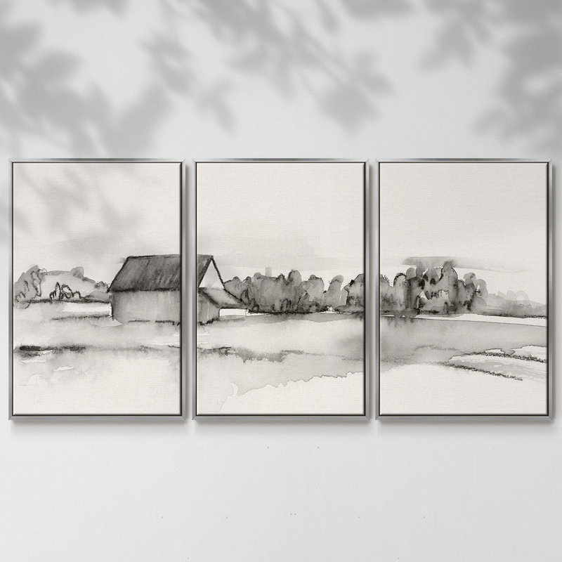 Wyeth Barn I 3 pièces, Argent, H 40 po x l 78 po x P 2 po