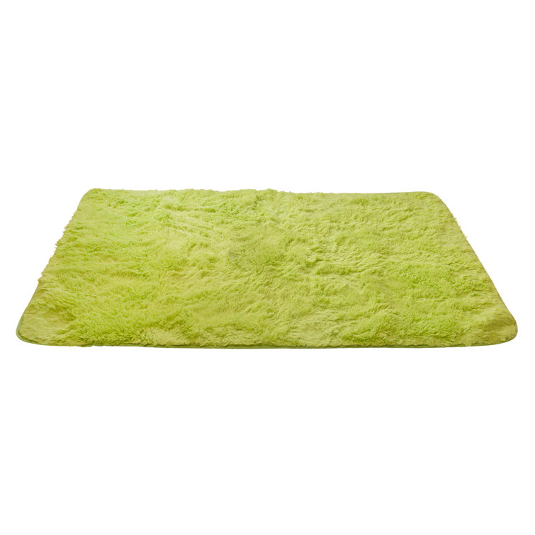 Plush Bright Lime Area Rug