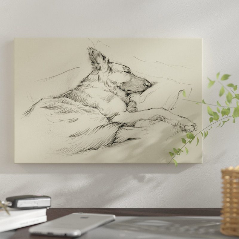 «Dog Days IV» par Ethan Harper - reproduction d'art sur toile tendue, H 18 po x l 26 po x P 1,5 po, Toile tendue