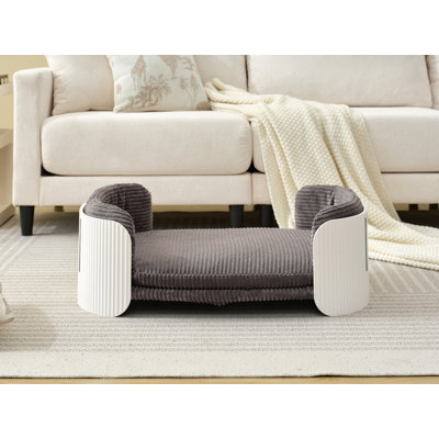 Lit de chat de style scandinave, canapé pour animaux de compagnie pour chats d'intérieur PP Mobilier d'intérieur pour animaux de compagnie Lits pour chats surélevés avec housse de matelas amovible convenant aux chats, chiots ou petits animaux