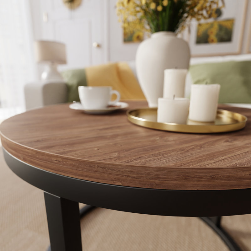 Candance Frame Coffee Table, Stirling Oak, Black