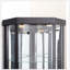 Vitrine de coin lumineuse - Vitrine élégante en verre pour le rangement du salon et du bar - Parfait pour les collections antiques et le vin - Comprend un éclairage intégré - Noir-811183648