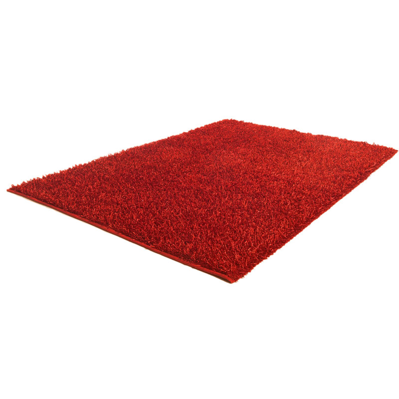 Cuomo Solid Colour Hand Woven Shag 140cm X 200cm Area Rug