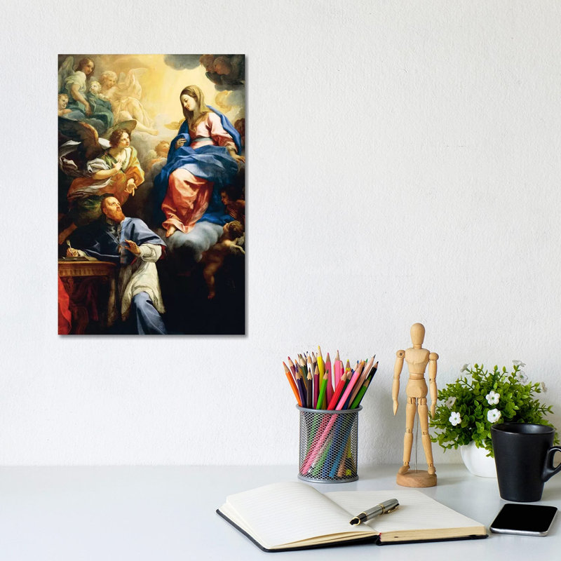 Virgin With Child Appearing To St. Francis De Sales, 1691 by Carlo Maratta - Wrapped Canvas Painting, 20.32 cm H x 30.48 cm W