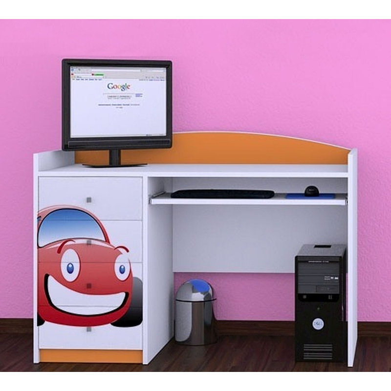 Yuri 125cm Computer Desk, Orange