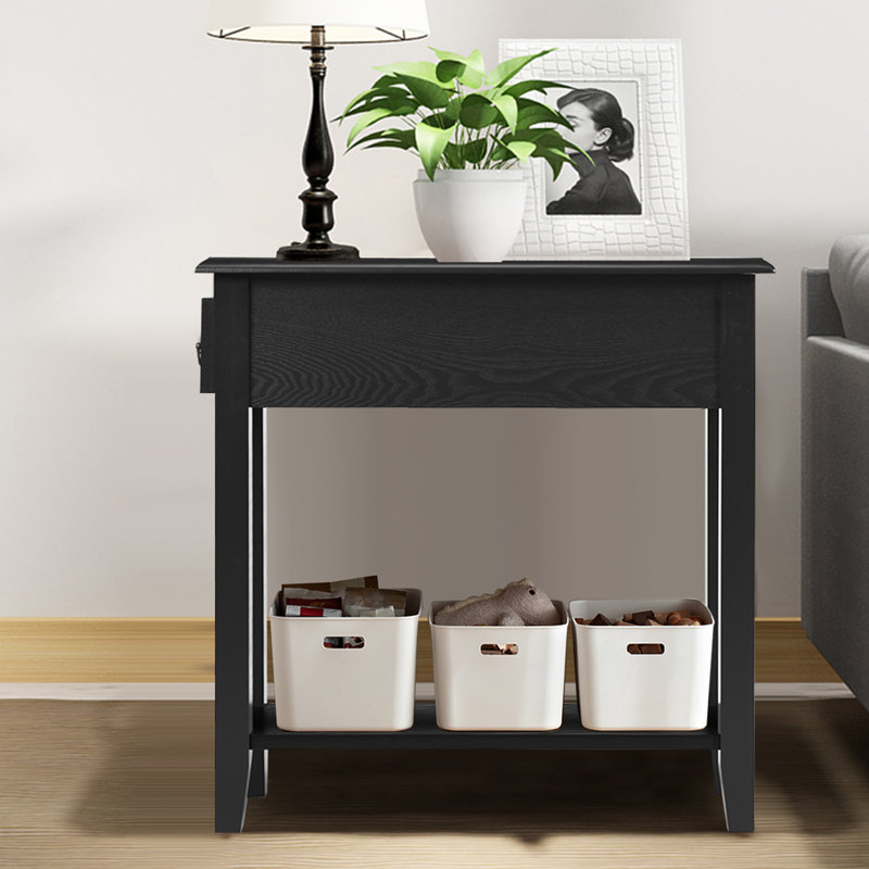Annalucia 24'' W Nightstand, Black