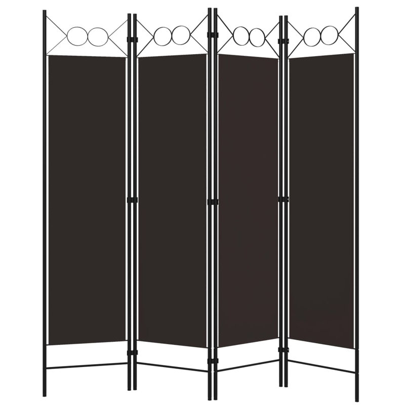 Tati 457.2cm H Folding Room Divider, 4, Brown