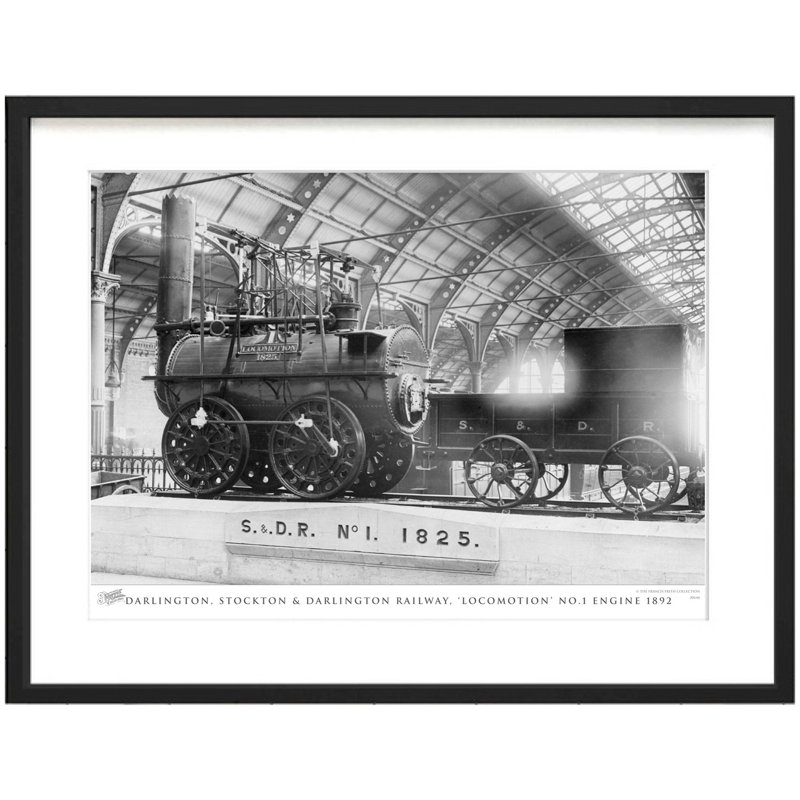 Darlington, Stockton & Darlington Railway, Locomotion No.1 Engine 1892 by Francis Frith - Single Picture Frame Print