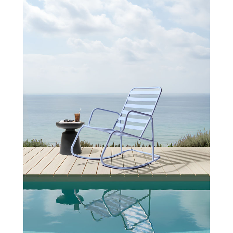 Aluminium Rocking Chair, Blue