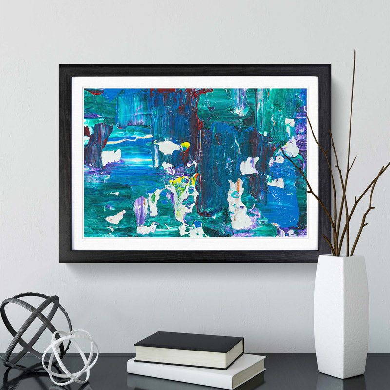 Abstract Vol.397 by S.Johnson - Framed Print, 36cm H x 48cm W x 2cm D, Black Framed