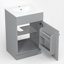 Ensemble de meuble-lavabo simple 20 po avec plateau en céramique-253644473