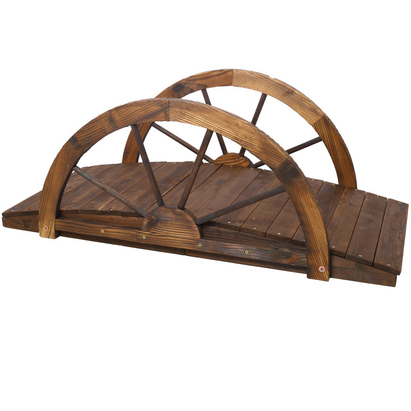 Pont de jardin en bois 3,3 pi