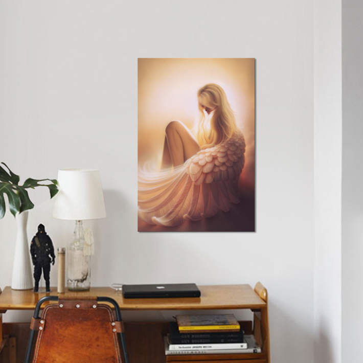 « angelic », impression sur toile, H 12 po x l 8 po x P 0,75 po, Toile tendue, Pas de tapis
