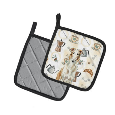 Borzoi Coffee Bar Pair of Pot Holders
