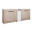Meuble-lavabo modulaire autoportant de 84 po avec lavabo en céramique, armoires de rangement et portes à fermeture en douceur