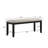 1Pc Black Gray Bench Dining Room Fabric Upholstery Kitchen Dining Wooden Furniture