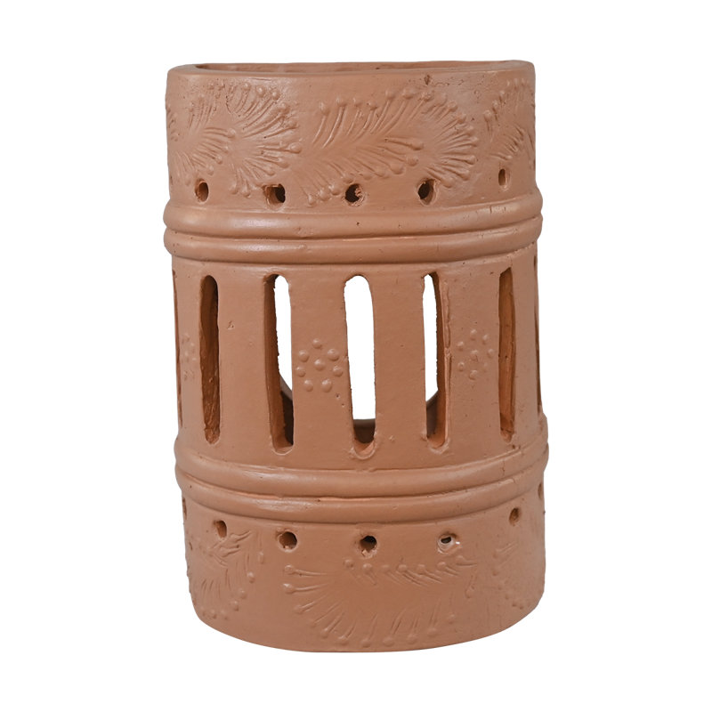 Heritage Clay Light Cover with Columns in Natural