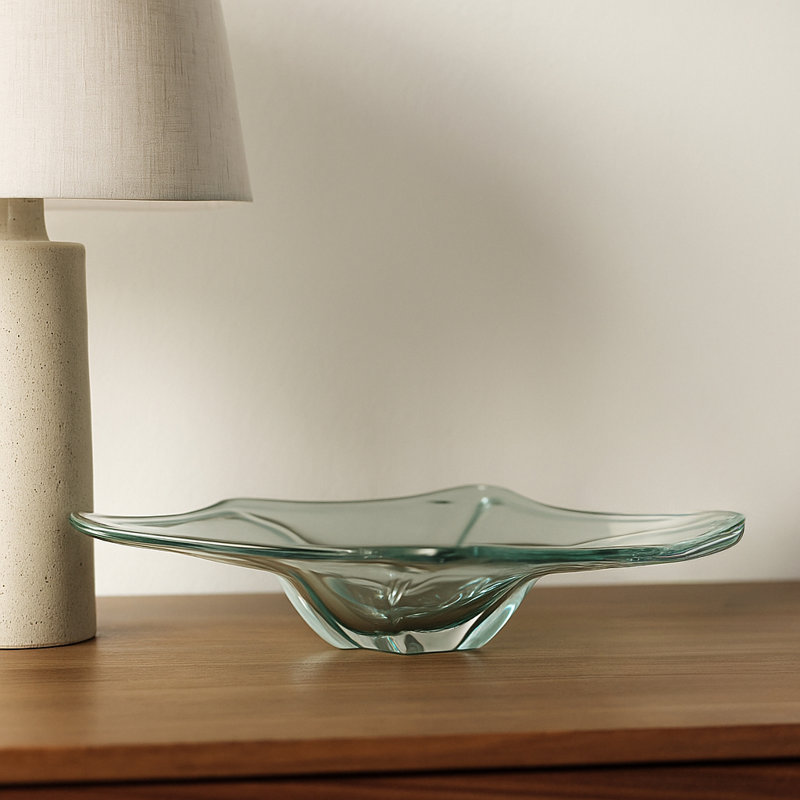 Handmade Glass Decorative Bowl, Teal