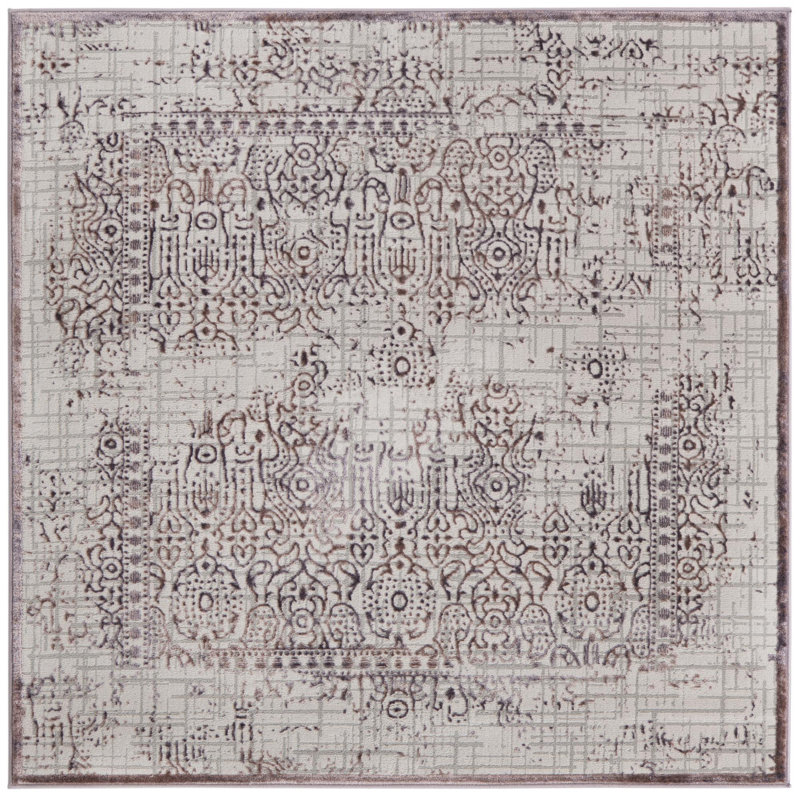 Glencoe Oriental Indoor Rug, Square 5'3" x 5'3"