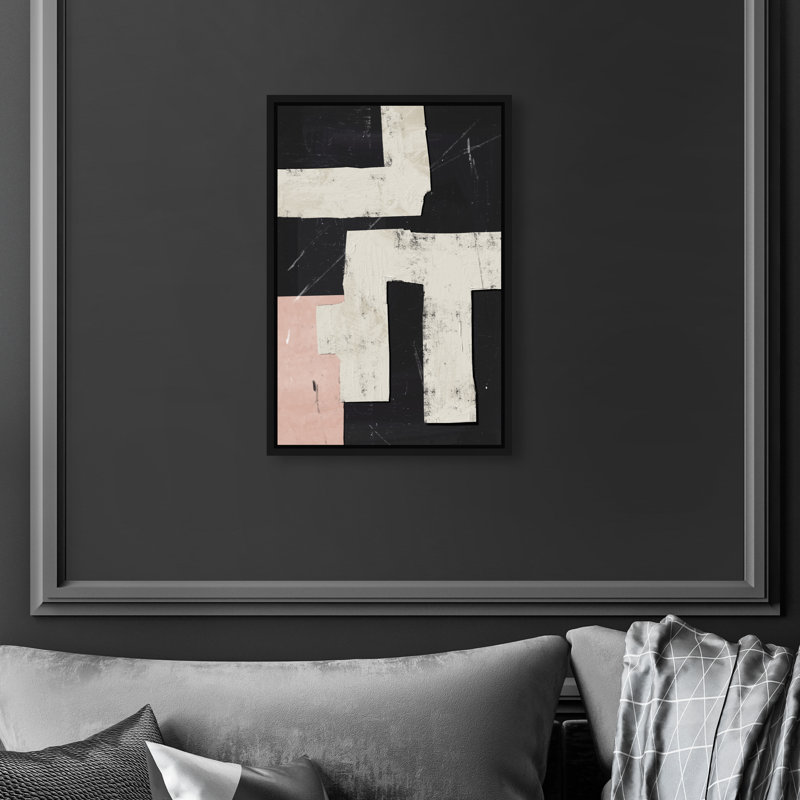 Placed Together Print by Oliver Gal, 11"H x 16"W, Black Floater Frame