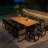 18-Pieces Premium Acacia Wood Patio Dining Set With Cushions-1096997719