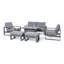 Hafza 2 Seat Aluminium Sofa Set - with Square Fire Pit Table - White-111830536-111830537