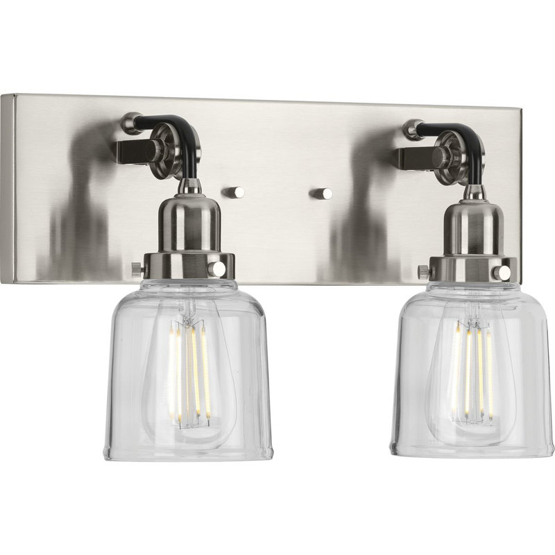 Éclairage pour meuble-lavabo à intensité variable 2 lumières Daimar, Nickel brossé
