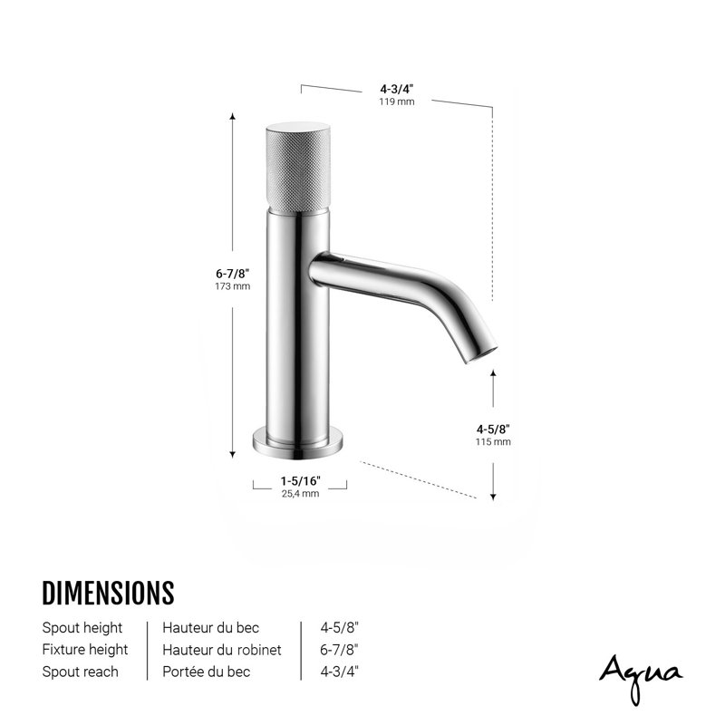 Rosabelle Industrial Bassin Faucet In Polished Chrome