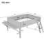 Lit mezzanine gris avec bureau et DEL - Maximise l'efficacité du bois de style chambre à coucher pour une expérience confortable