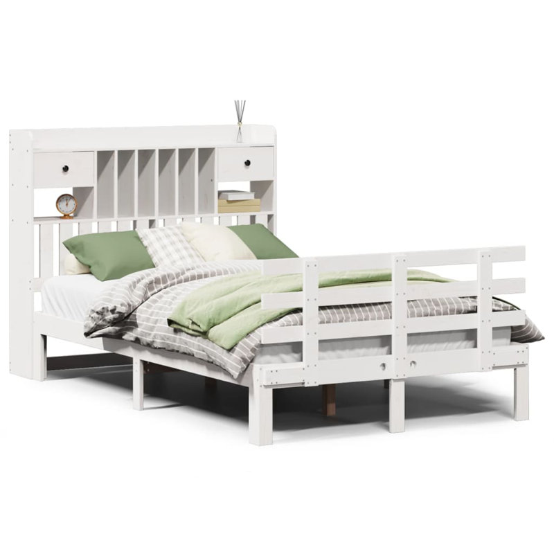 Solid Wood Bed, Natural, 180 x 200 cm