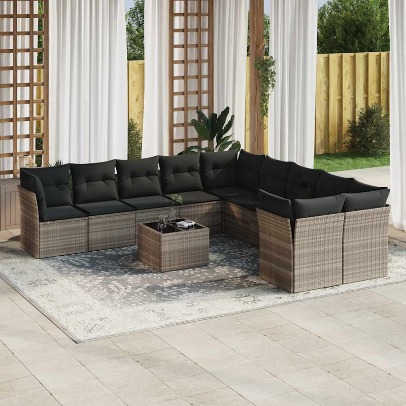  Garden Sofa Set Light Grey, Dark Grey