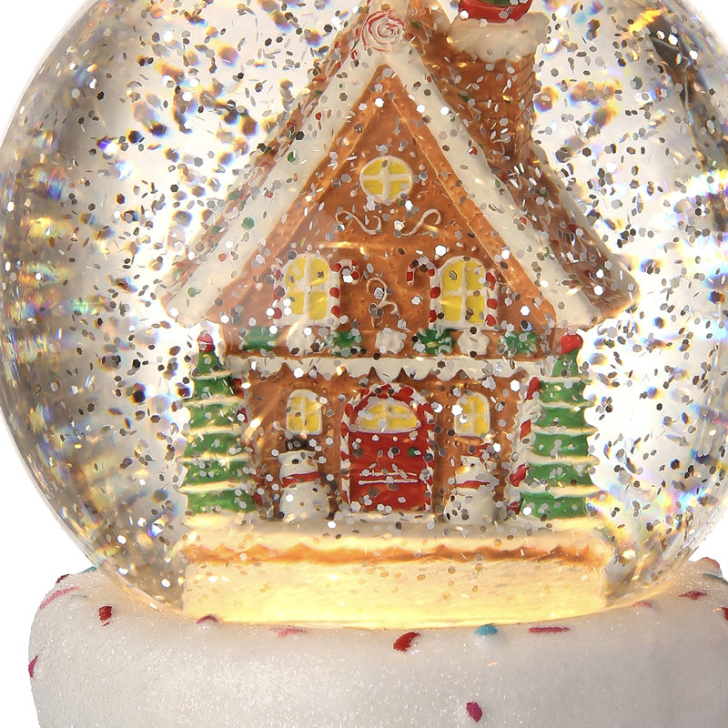 7" LED Gingerbread Cupcake Water Globe